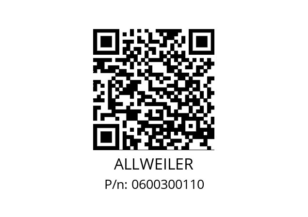   ALLWEILER 0600300110