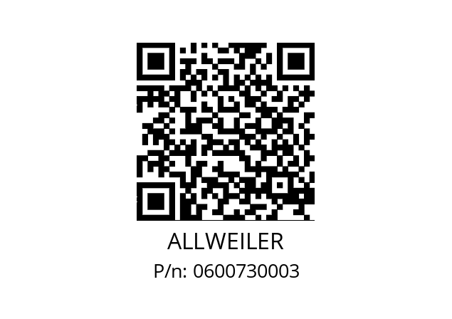   ALLWEILER 0600730003