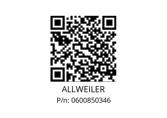   ALLWEILER 0600850346