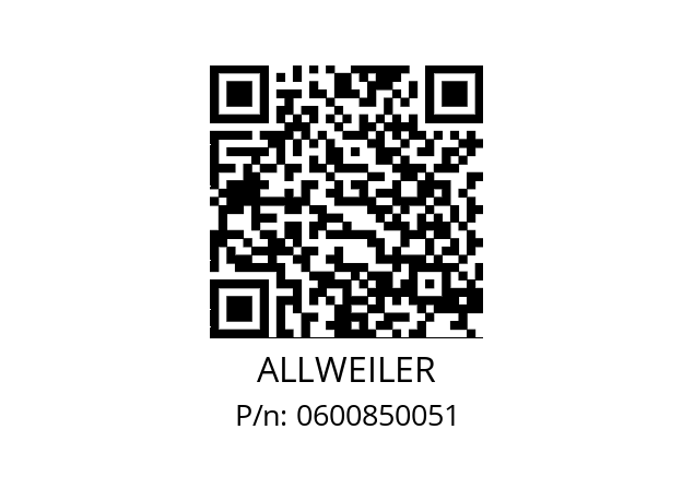   ALLWEILER 0600850051