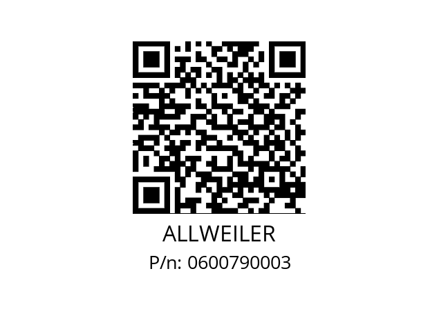   ALLWEILER 0600790003