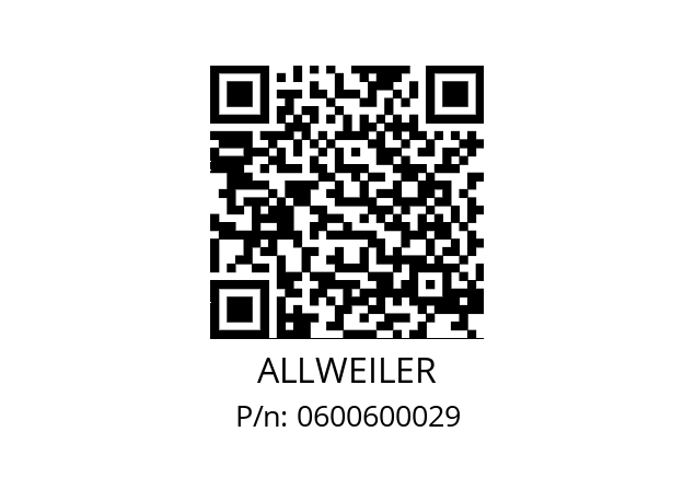   ALLWEILER 0600600029