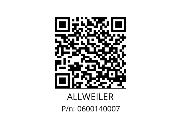   ALLWEILER 0600140007