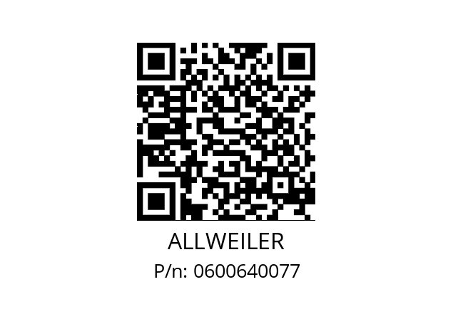   ALLWEILER 0600640077