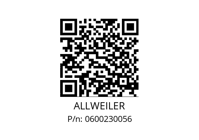   ALLWEILER 0600230056