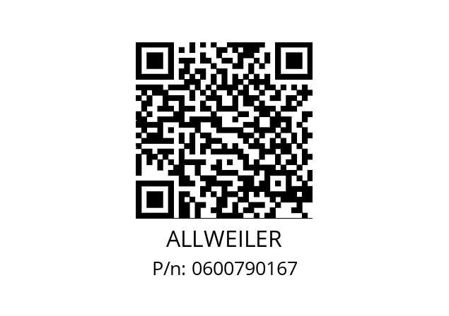   ALLWEILER 0600790167