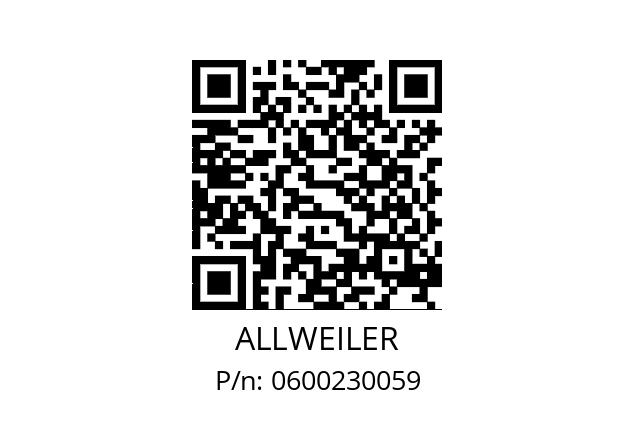   ALLWEILER 0600230059