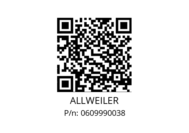   ALLWEILER 0609990038