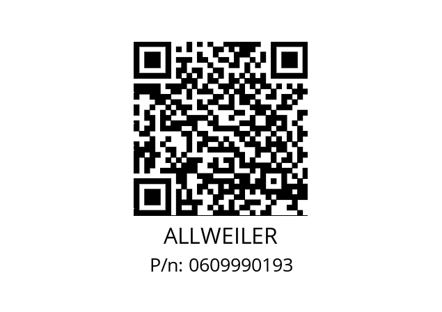   ALLWEILER 0609990193