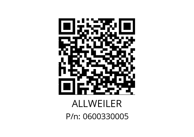   ALLWEILER 0600330005