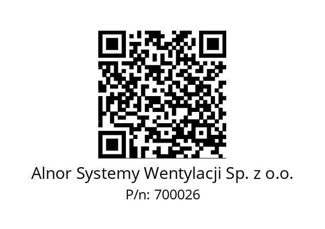   Alnor Systemy Wentylacji Sp. z o.o. 700026