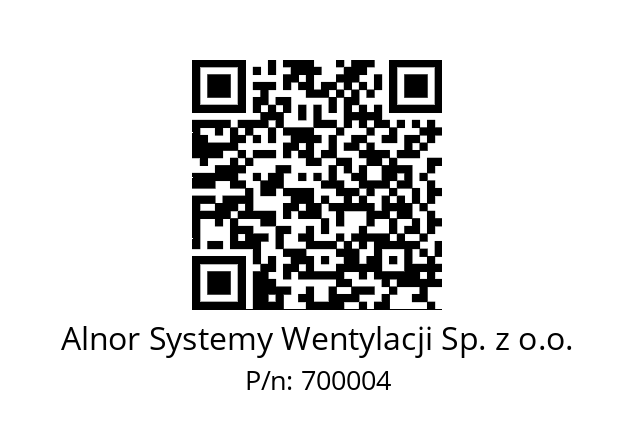   Alnor Systemy Wentylacji Sp. z o.o. 700004