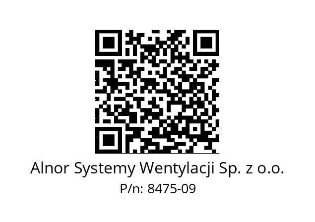   Alnor Systemy Wentylacji Sp. z o.o. 8475-09