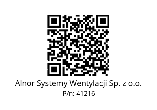   Alnor Systemy Wentylacji Sp. z o.o. 41216