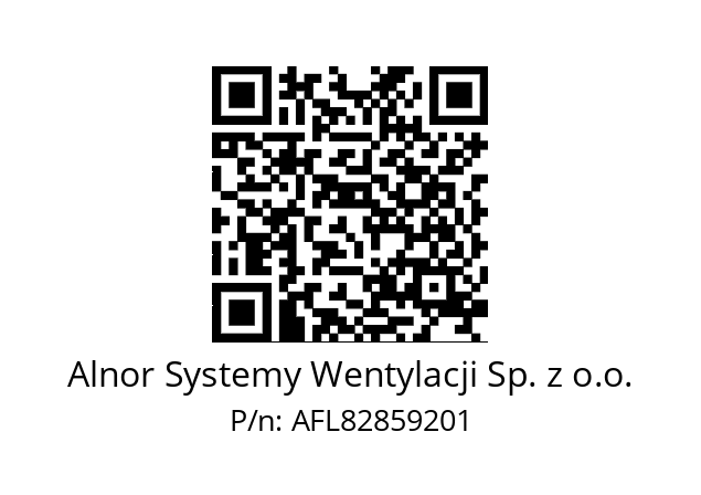   Alnor Systemy Wentylacji Sp. z o.o. AFL82859201