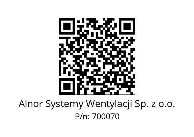   Alnor Systemy Wentylacji Sp. z o.o. 700070