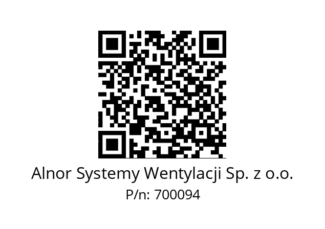   Alnor Systemy Wentylacji Sp. z o.o. 700094