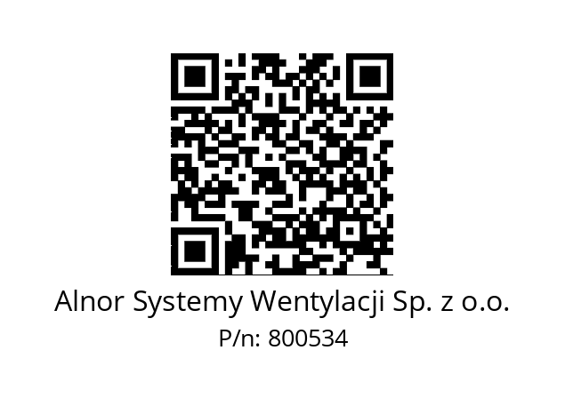   Alnor Systemy Wentylacji Sp. z o.o. 800534