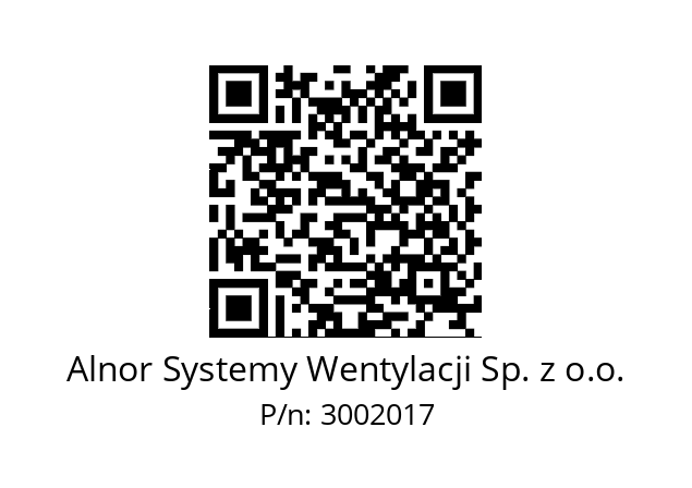   Alnor Systemy Wentylacji Sp. z o.o. 3002017