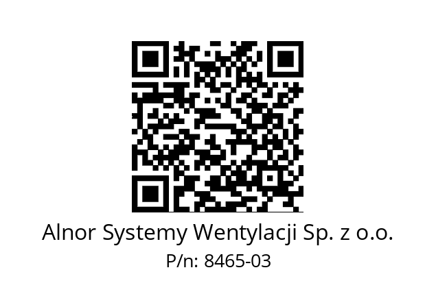   Alnor Systemy Wentylacji Sp. z o.o. 8465-03