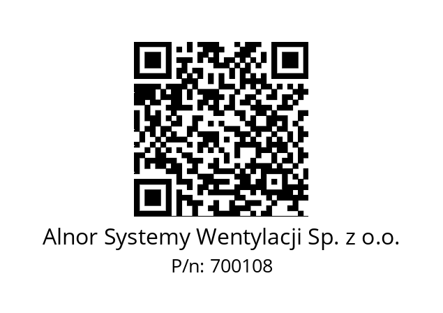   Alnor Systemy Wentylacji Sp. z o.o. 700108