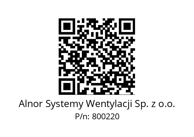   Alnor Systemy Wentylacji Sp. z o.o. 800220