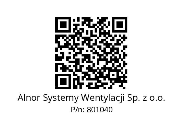   Alnor Systemy Wentylacji Sp. z o.o. 801040