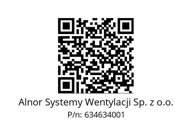   Alnor Systemy Wentylacji Sp. z o.o. 634634001