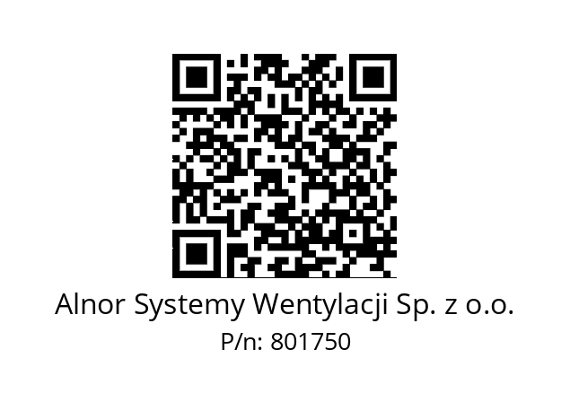   Alnor Systemy Wentylacji Sp. z o.o. 801750