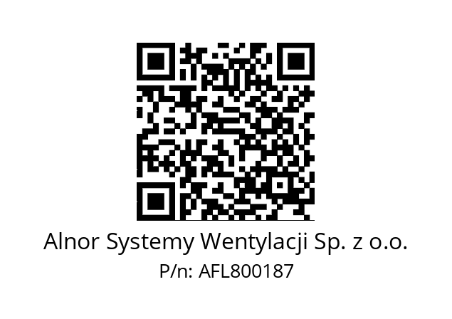   Alnor Systemy Wentylacji Sp. z o.o. AFL800187