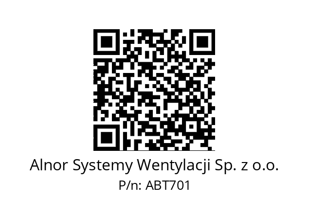   Alnor Systemy Wentylacji Sp. z o.o. ABT701