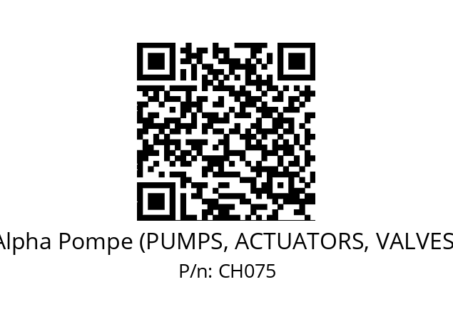   Alpha Pompe (PUMPS, ACTUATORS, VALVES) CH075