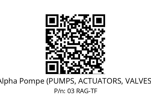   Alpha Pompe (PUMPS, ACTUATORS, VALVES) 03 RAG-TF