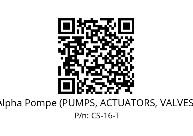   Alpha Pompe (PUMPS, ACTUATORS, VALVES) CS-16-T