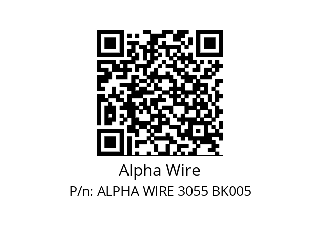   Alpha Wire ALPHA WIRE 3055 BK005