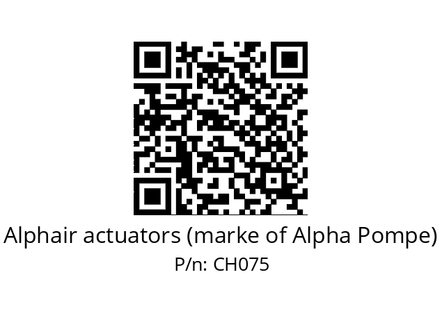   Alphair actuators (marke of Alpha Pompe) CH075