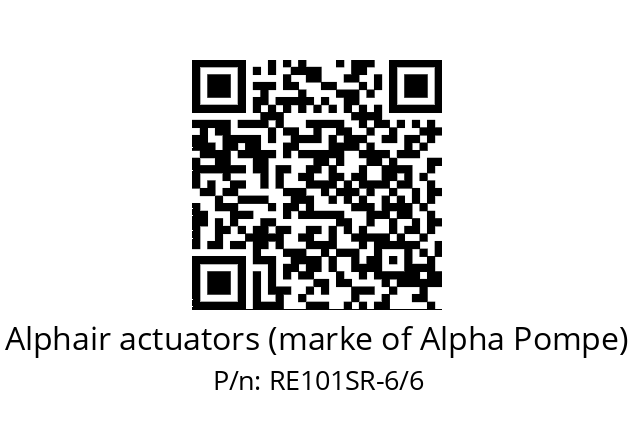   Alphair actuators (marke of Alpha Pompe) RE101SR-6/6