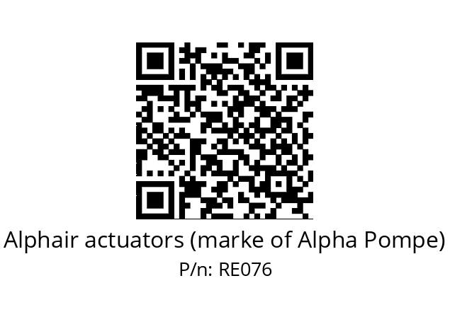   Alphair actuators (marke of Alpha Pompe) RE076