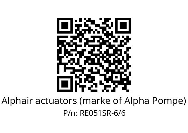   Alphair actuators (marke of Alpha Pompe) RE051SR-6/6