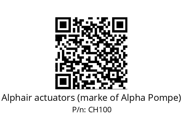   Alphair actuators (marke of Alpha Pompe) CH100