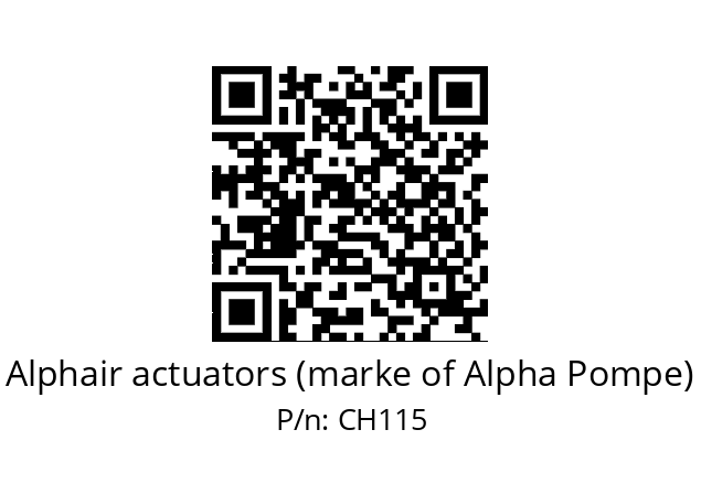   Alphair actuators (marke of Alpha Pompe) CH115