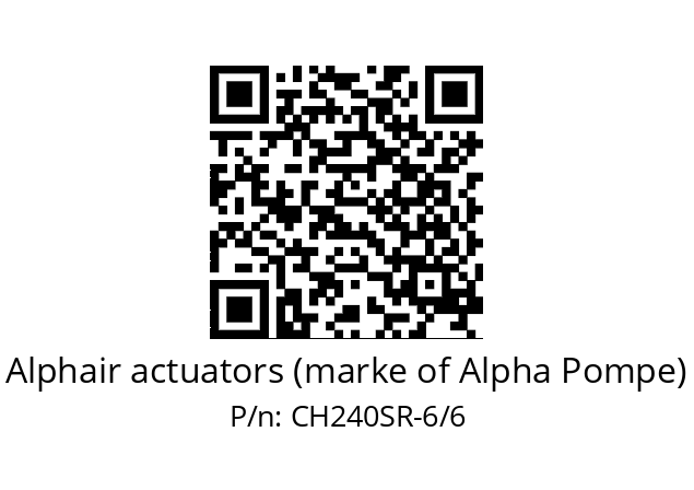   Alphair actuators (marke of Alpha Pompe) CH240SR-6/6