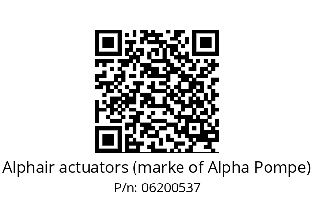   Alphair actuators (marke of Alpha Pompe) 06200537