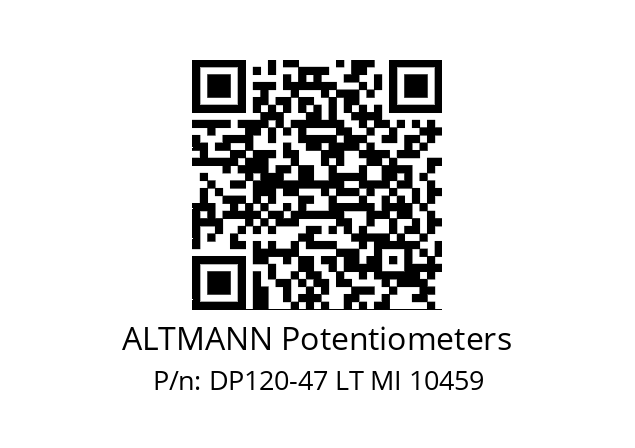   ALTMANN Potentiometers DP120-47 LT MI 10459