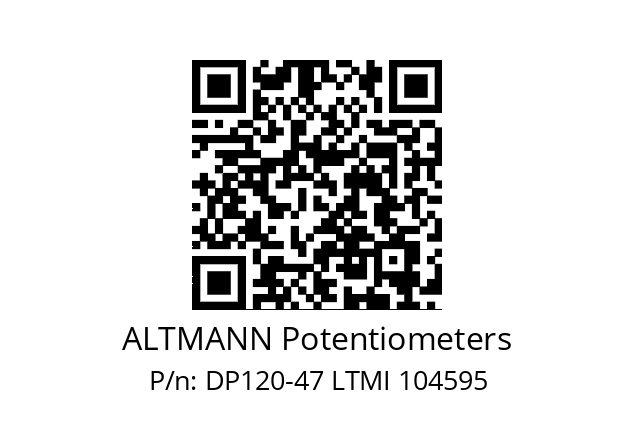   ALTMANN Potentiometers DP120-47 LTMI 104595