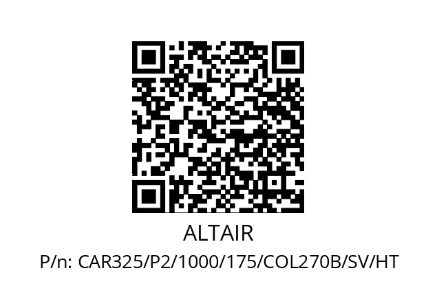   ALTAIR CAR325/P2/1000/175/COL270B/SV/HT