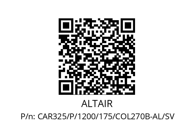   ALTAIR CAR325/P/1200/175/COL270B-AL/SV