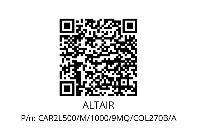   ALTAIR CAR2L500/M/1000/9MQ/COL270B/A