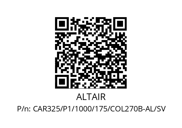   ALTAIR CAR325/P1/1000/175/COL270B-AL/SV