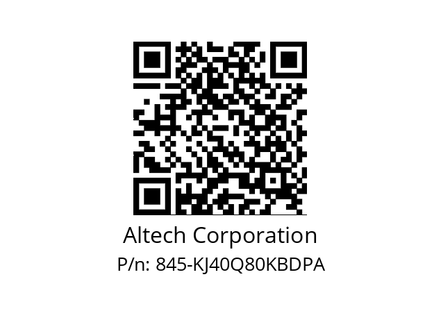   Altech Corporation 845-KJ40Q80KBDPA